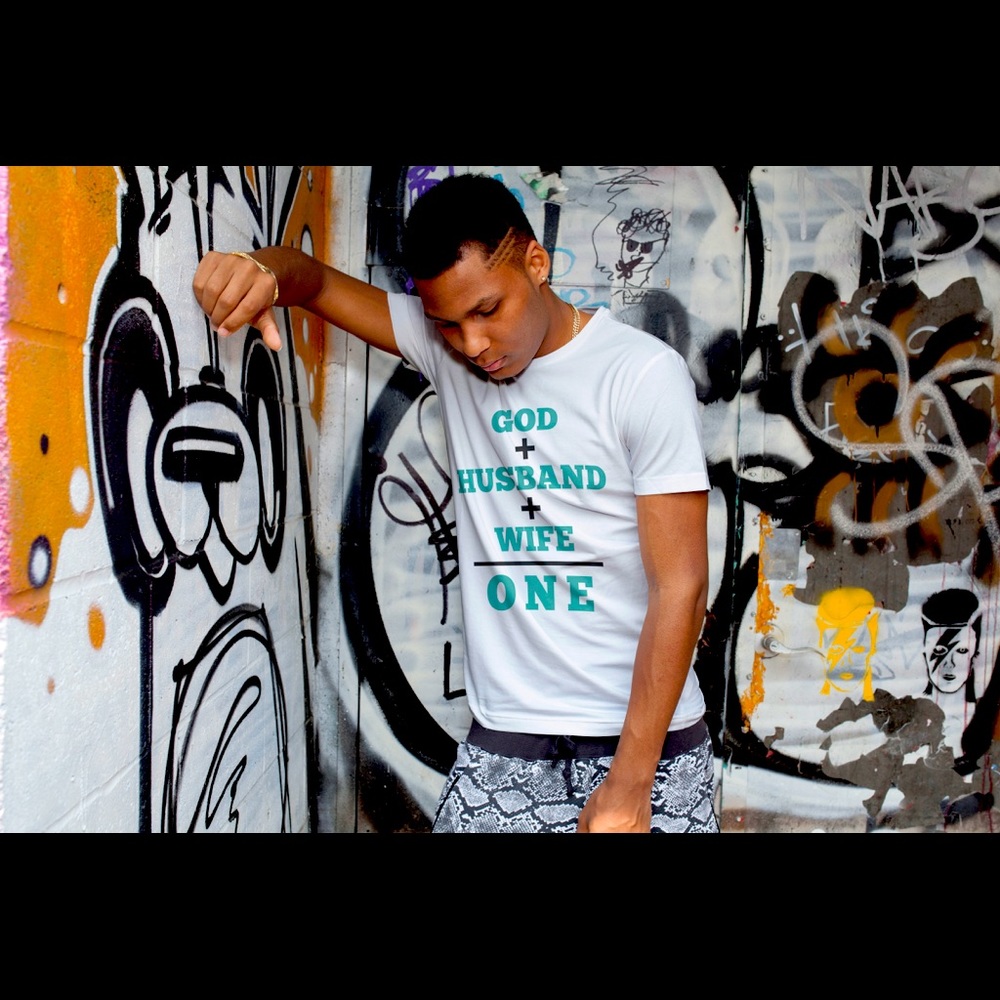 God + Husband + Wife = ONE custom T-shirt